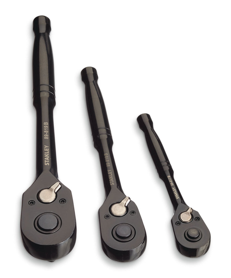 Professional Grade Black Chrome Ratchet Set, 3-pc J2706