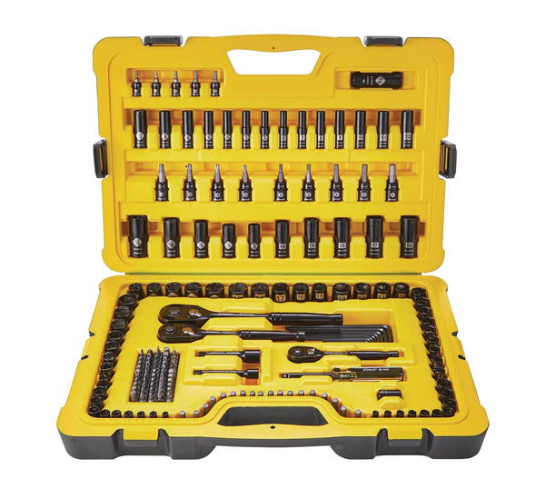 Professional Grade Black Chrome Socket Set, SAE/Metric, 197-pc P1551