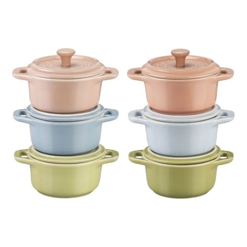 Non-Stick Ceramic Mini Macaron Cocotte Set, 6-pc J8322