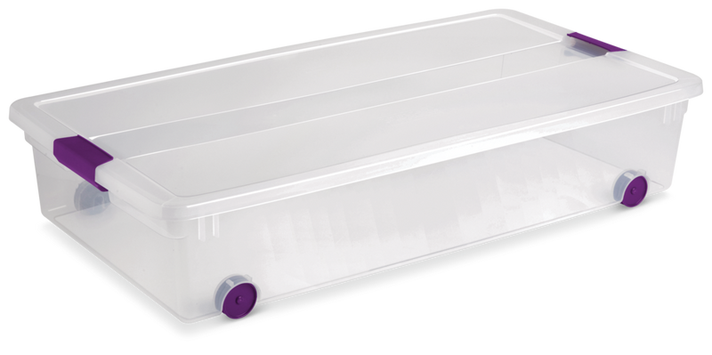 ClearView Latch Wheeled Underbed Storage Box, 57-L G5571