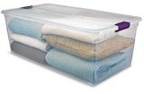 ClearView Storage Box with Latched Lid, 104-L