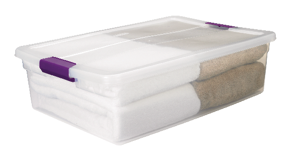 ClearView Storage Box with Latched Lid, 30-L U7706