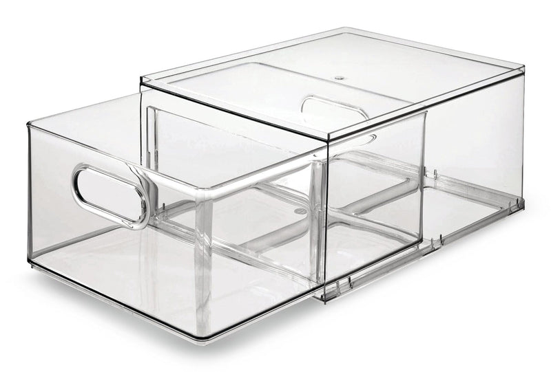 Clear Stackable Divided Customizable Storage Drawer, 11.5-L I3336
