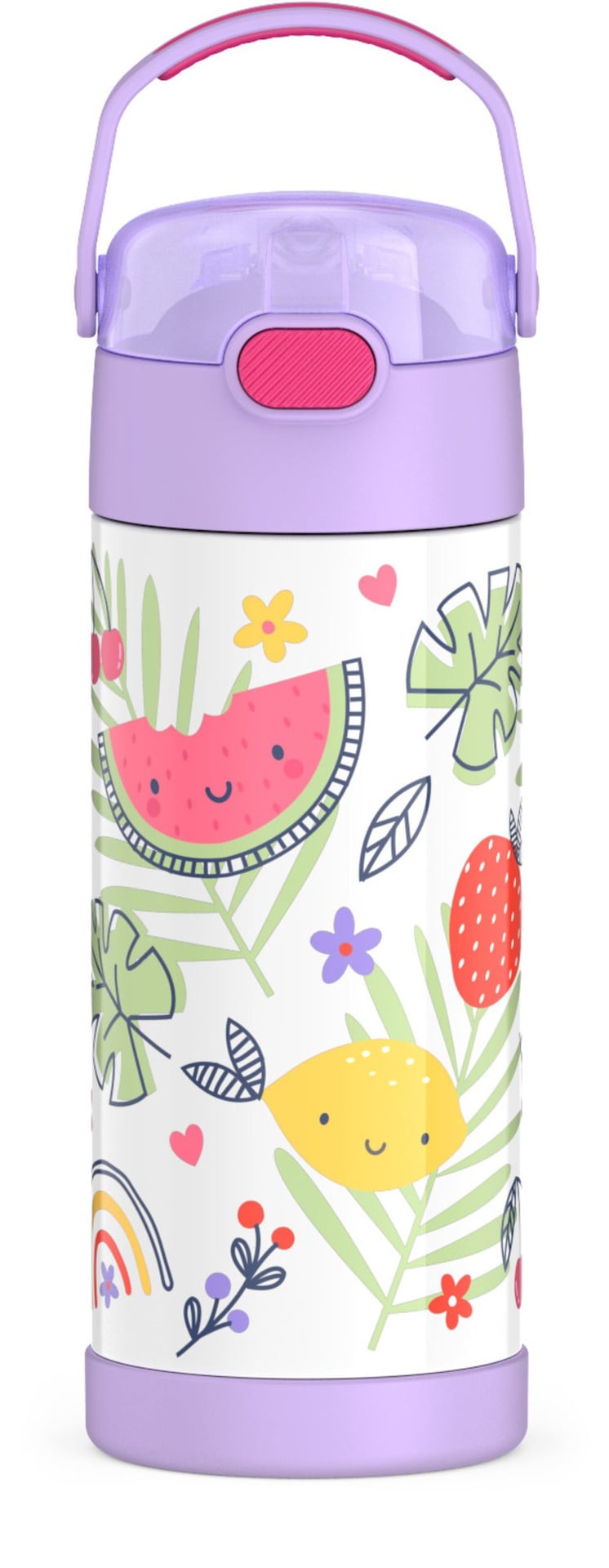 Rainbow Fruit Stainless Steel Insulated Water Bottle, 14-oz Y0544