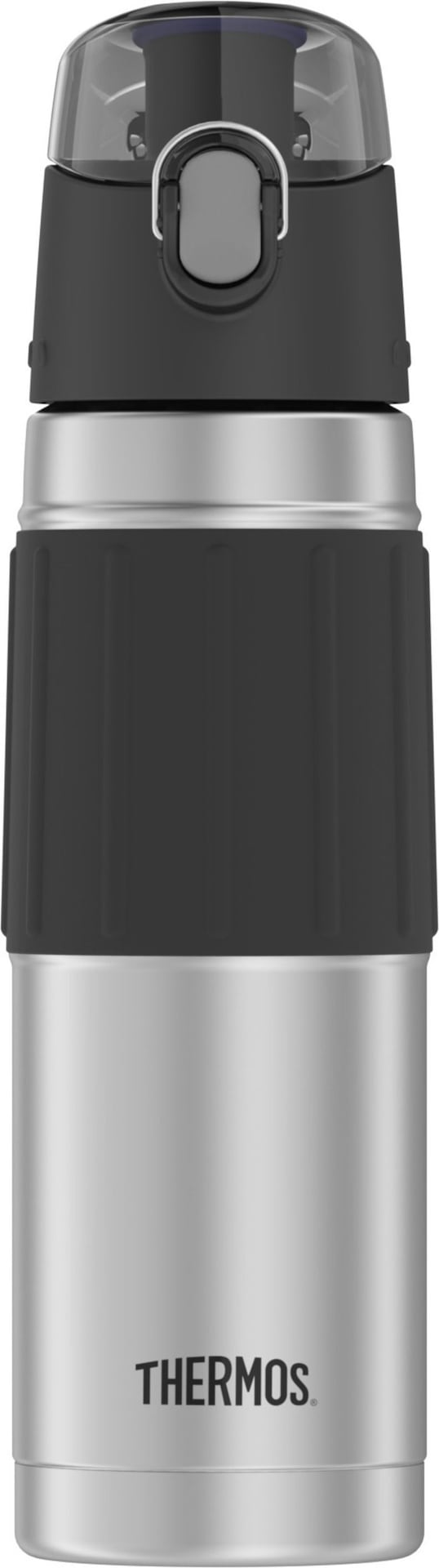 Stainless Steel Water Bottle, 530-mL, Black, with Push Button Lid T4710