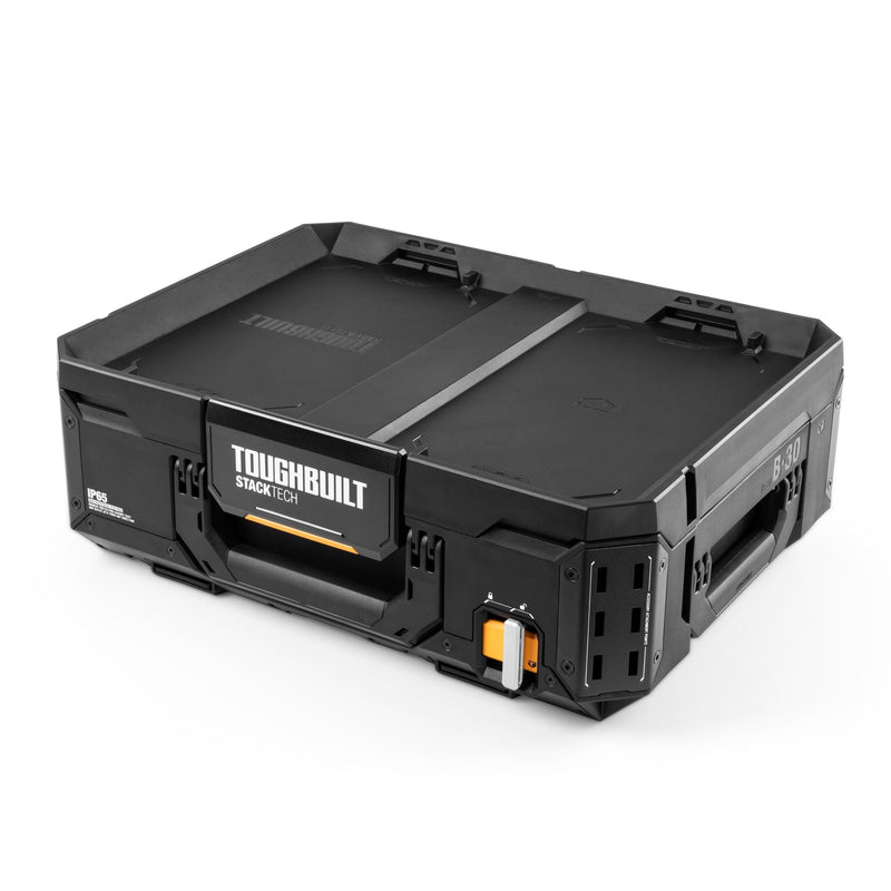 Top Portable Modular Plastic/Metal Tool Box with 4 Dividers and 4 Bins, IP65-Rated, Black R8842