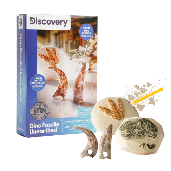 Toy Excavation Kit Mini Unearthed Dino Fossils 2pc Q0206
