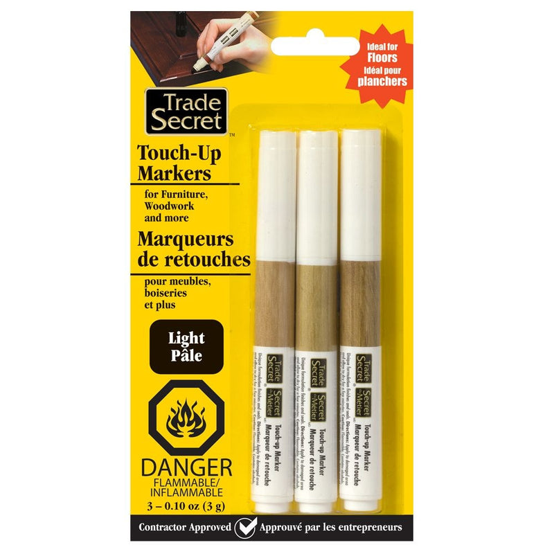 Light Touch Up Markers for Wood, Light Brown, 3-pk Y2044