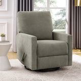 True Innovations Paxley II Grey Fabric Swivel Glider Recliner