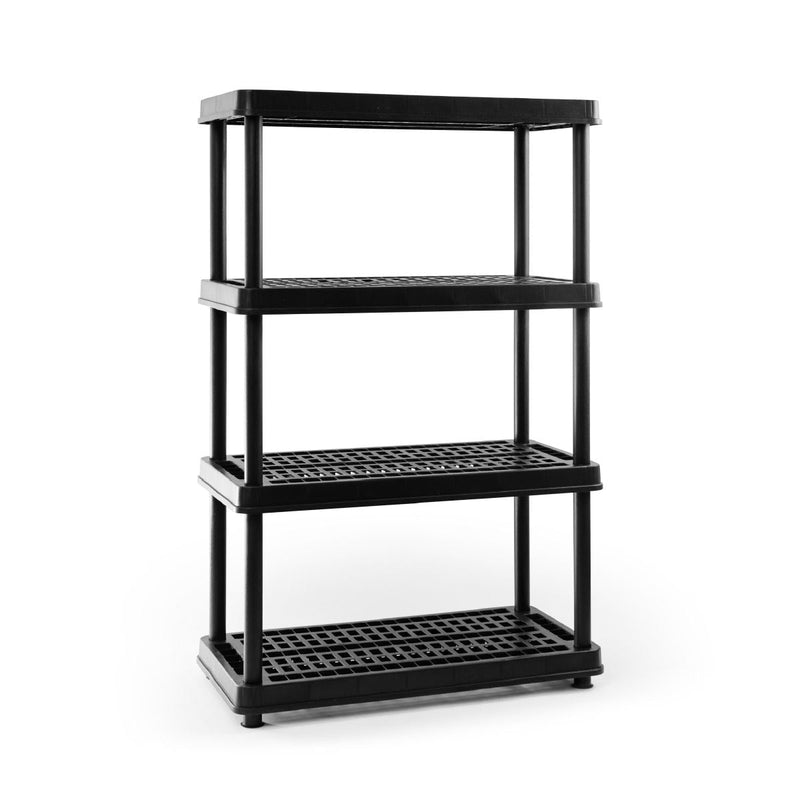 4-Shelf Resin/Plastic Storage Rack/Shelving Unit, 36 x 18 x 54-in Z1670