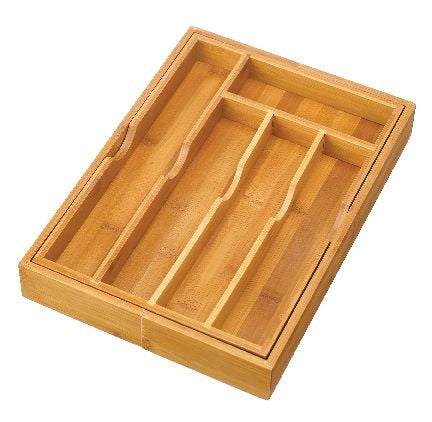 Bamboo Expandable Kitchen Utensil Drawer/Cutlery Organizer Tray E2794
