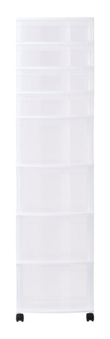 Clear 8-Drawer Storage Tower