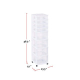 Clear 8-Drawer Storage Tower