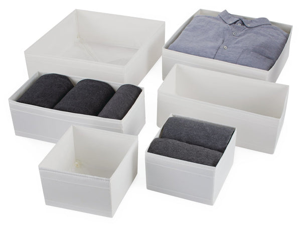 Soft Fabric All-Purpose Storage Box Set, 6-pk Q3198