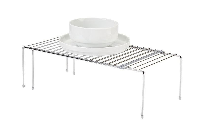 Stay Expandable Storage & Organizer Shelf Rack For Kitchen Cupboard/Cabinet, Chrome N6926