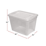 Transparent Stackable Storage Box with Lid, 39-L