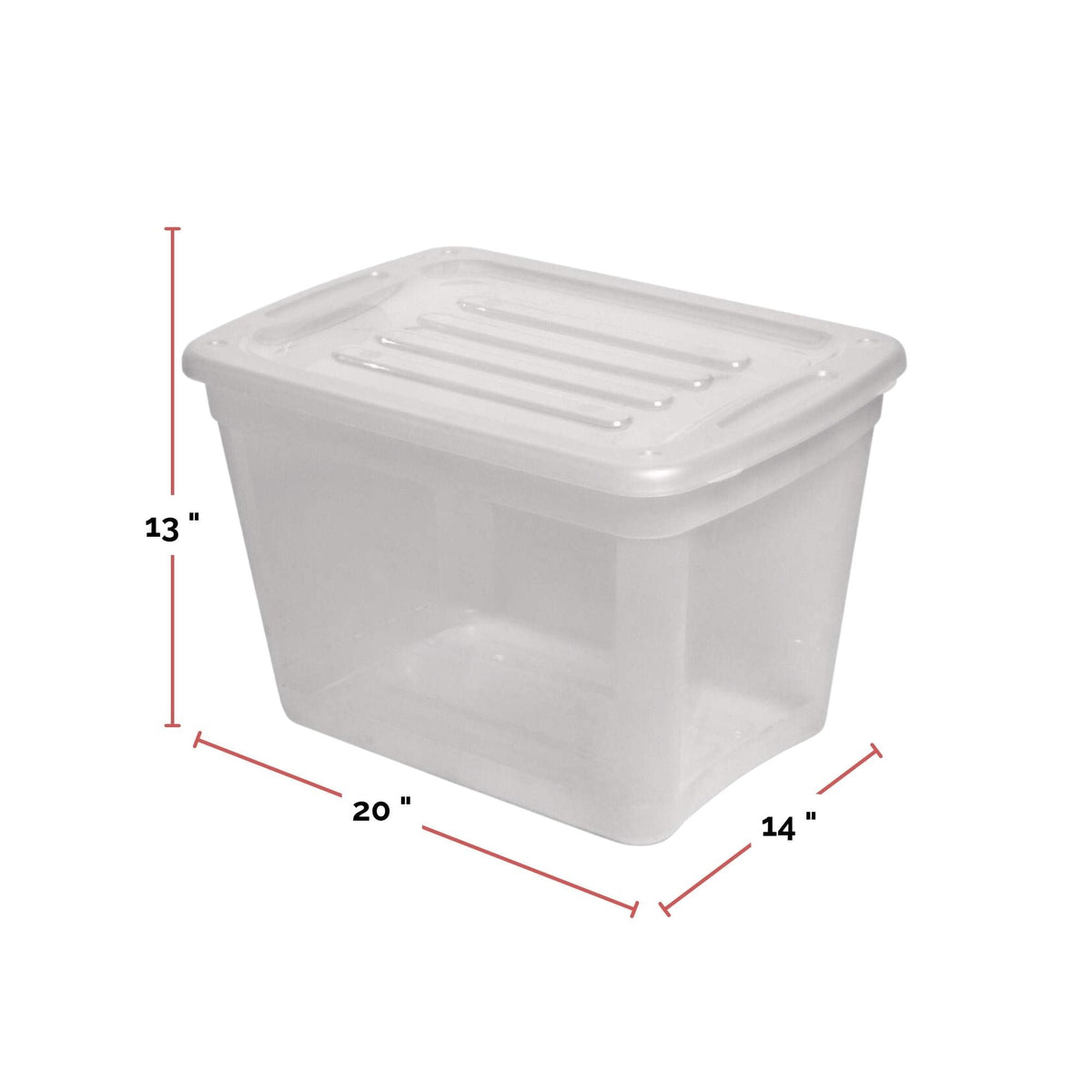 Transparent Stackable Storage Box with Lid, 39-L