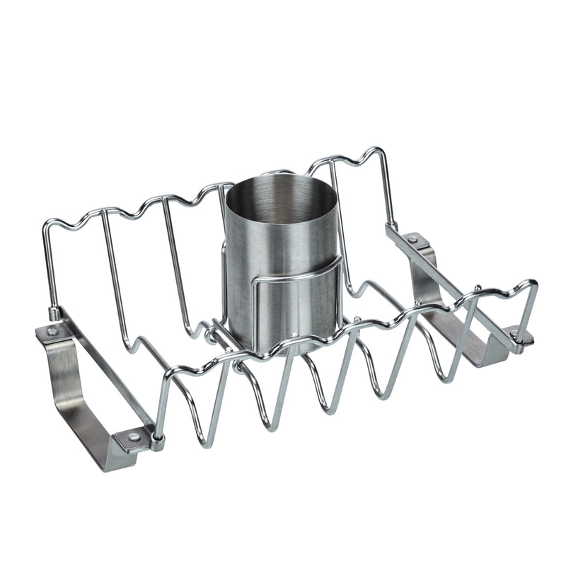 Stainless Steel Chicken Roaster & Rib Rack for Grilling/Roasting, 11-in A1154