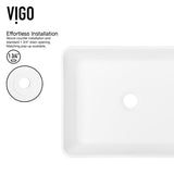 Marigold Matte White Bathroom Sink/Basin Set with Apollo Faucet and Rectangular Composite Vessel