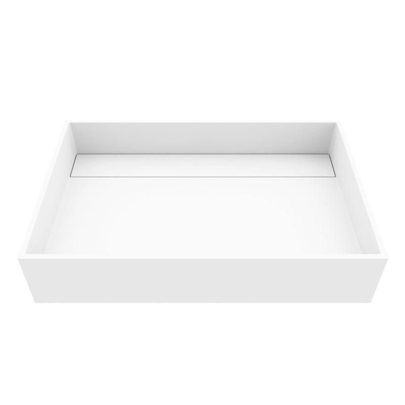 Montauk 23x15-in Deep White Bathroom Sink/Basin with Rectangular Vessel L0546