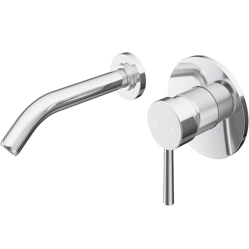 Olus Wall Mount Single Lever Bathroom Sink Faucet, WaterSense Certified, Chrome B9265