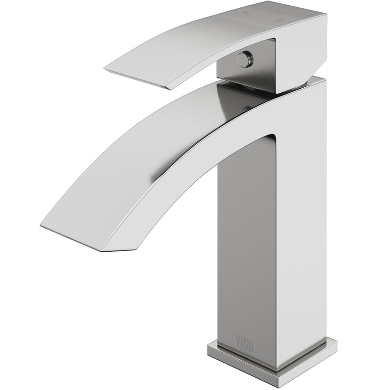 Satro Single Handle Single Hole Bathroom Sink Faucet, WaterSense Certified, Brushed Nickel K5806