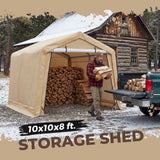Weatherfast Waterproof Storage Shed with UV Protection, 10 x 10 x 8-ft