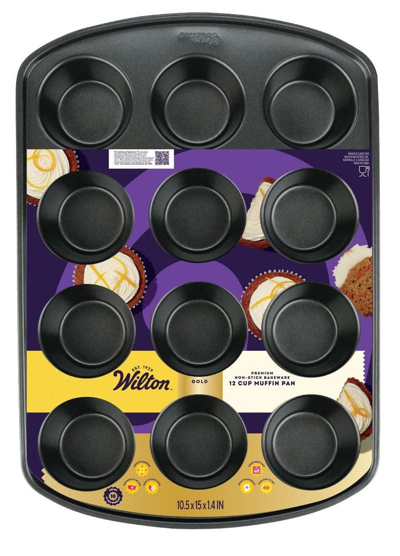 Gold Premium Non-Stick Bakeware Muffin Pan, 12-Cup R5975