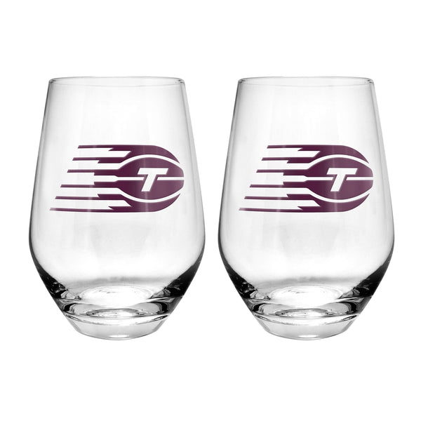 Stemless Wine Glasses/Tumbler Set, For Basketball Fans/Collectors, Clear, 19-oz, 2-pk M7194