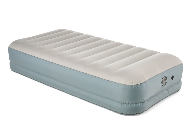 Double High Toughguard Inflatable Air Bed with Rechargeable Pump, Twin, Grey L1170