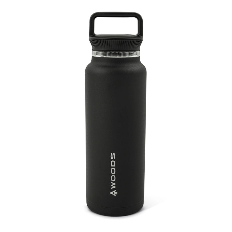 Double Wall Insulated Stainless Steel Portable Reusable Water Bottle with Top Handle, BPA-Free, 50-oz W9372