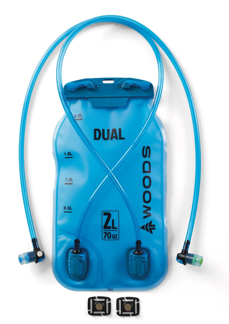 DUAL-COMPARTMENT Water Hydration Reservoir/Bladder, Hiking and Outdoor Sports, 2 x 1-L Compartments I4273