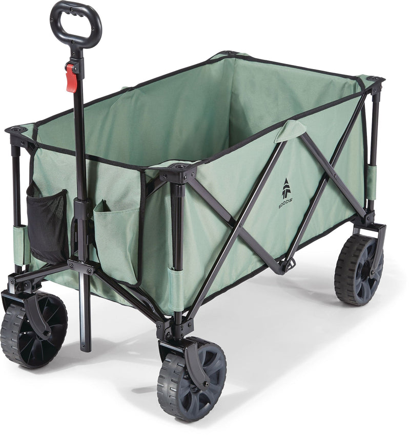 Outdoor Collapsible Folding Utility Adventure Hauler Wagon with Carry Bag, 225-lb Capacity, Sea Foam W9348