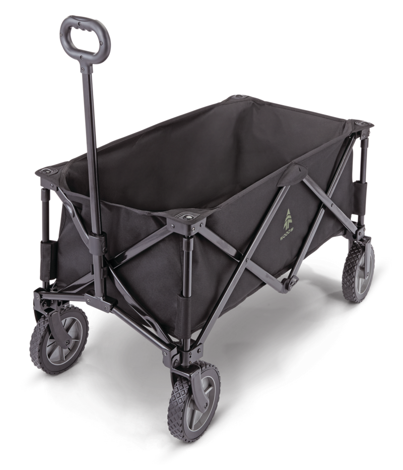 Outdoor Collapsible Folding Utility Standard Wagon & Carry Bag, 150 lb Capacity, Black K9887