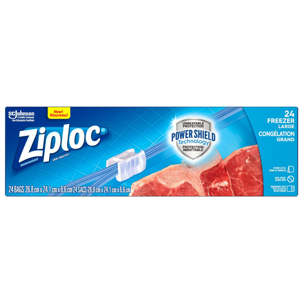 Large Slider Plastic Freezer Bag, 950-mL, 24-pk Y2275