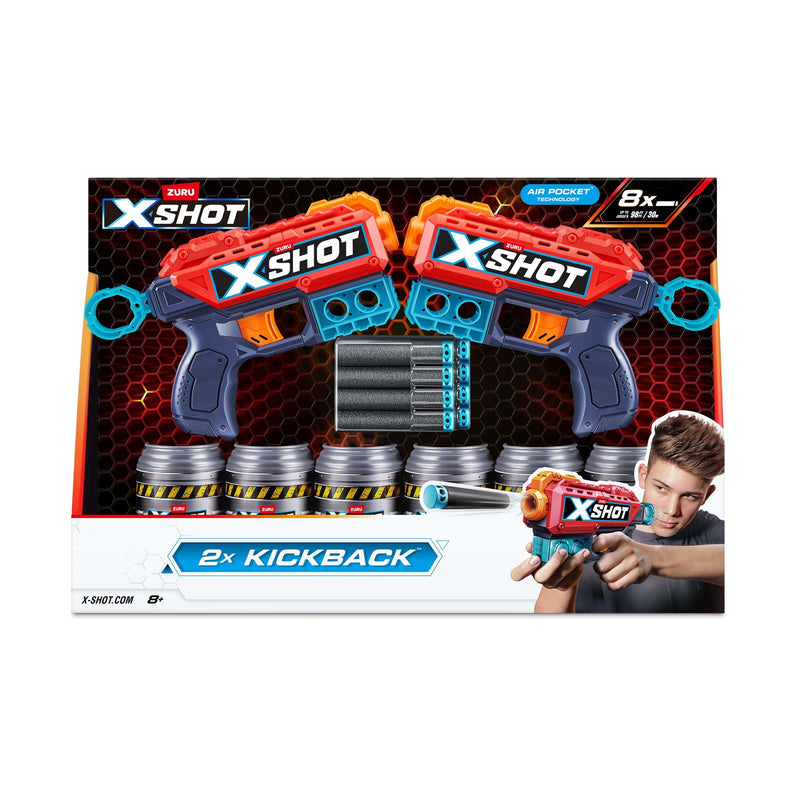 Excel Double Kickback Dart Blaster, Includes 6 Cans & 8 Darts, 2-pk, Ages 8+ U8451