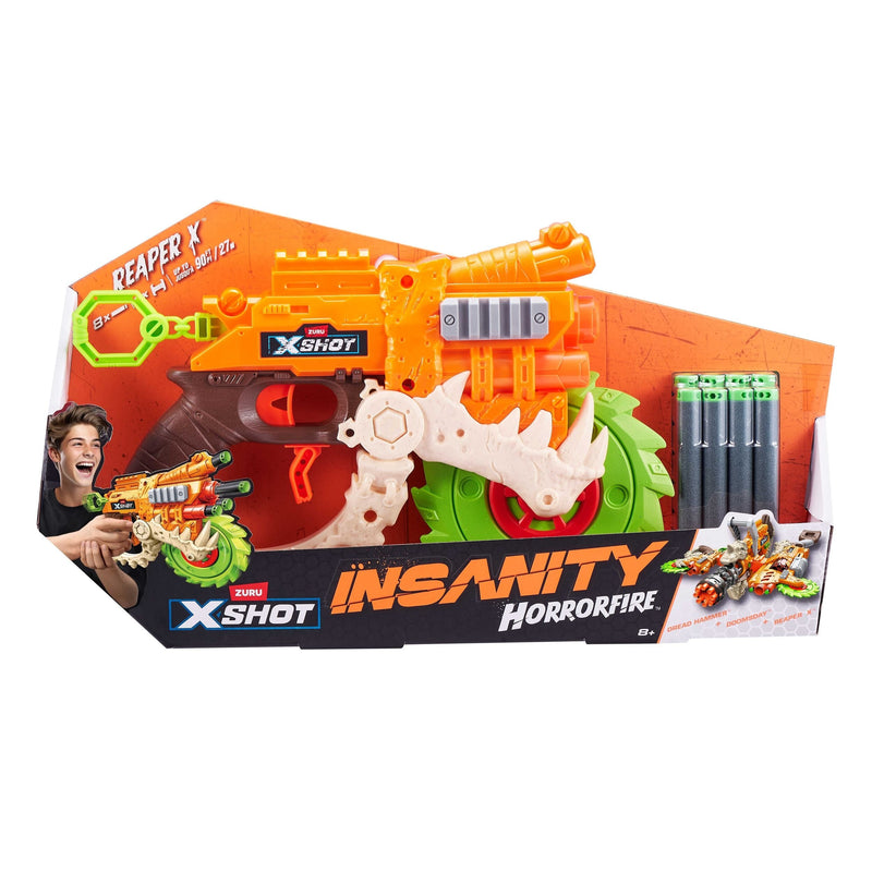 Insanity HorrorFire Reaper X Dart Blaster with Saw Blade, Includes 8-Darts, Ages 8+ A1486